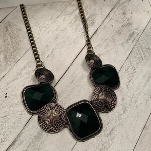 Hunter Green  Statement Necklace